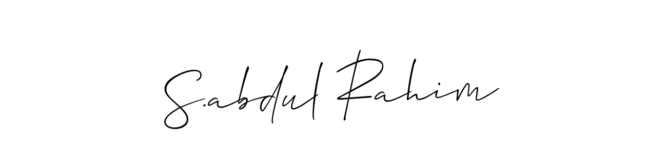 How to make S.abdul Rahim signature? Allison_Script is a professional autograph style. Create handwritten signature for S.abdul Rahim name. S.abdul Rahim signature style 2 images and pictures png