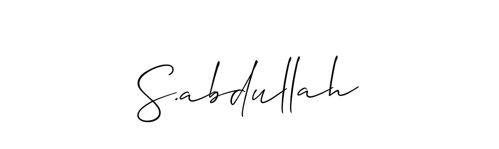 Make a short S.abdullah signature style. Manage your documents anywhere anytime using Allison_Script. Create and add eSignatures, submit forms, share and send files easily. S.abdullah signature style 2 images and pictures png