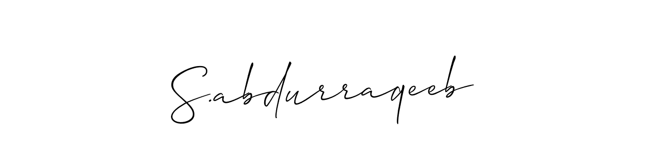 It looks lik you need a new signature style for name S.abdurraqeeb. Design unique handwritten (Allison_Script) signature with our free signature maker in just a few clicks. S.abdurraqeeb signature style 2 images and pictures png