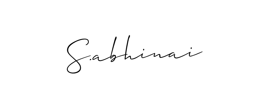 Design your own signature with our free online signature maker. With this signature software, you can create a handwritten (Allison_Script) signature for name S.abhinai. S.abhinai signature style 2 images and pictures png