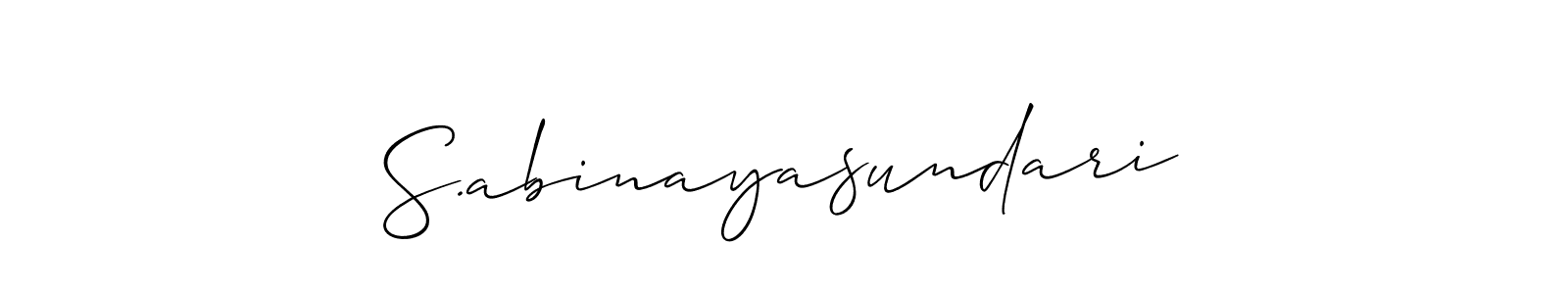 How to Draw S.abinayasundari signature style? Allison_Script is a latest design signature styles for name S.abinayasundari. S.abinayasundari signature style 2 images and pictures png