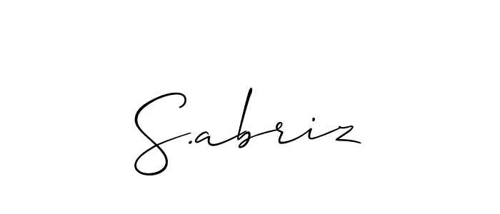 How to Draw S.abriz signature style? Allison_Script is a latest design signature styles for name S.abriz. S.abriz signature style 2 images and pictures png