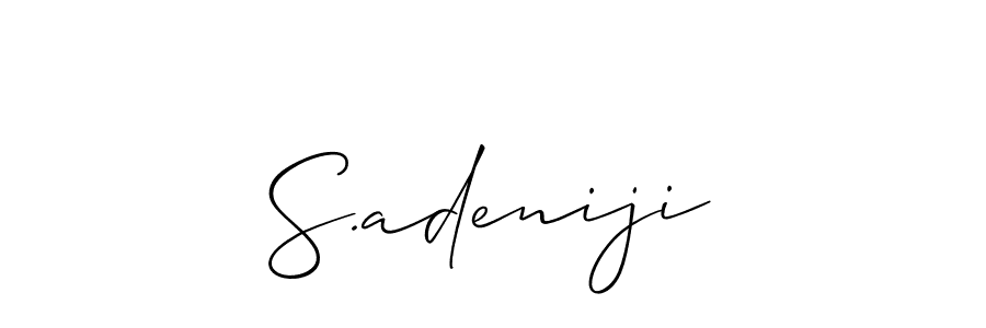 How to make S.adeniji name signature. Use Allison_Script style for creating short signs online. This is the latest handwritten sign. S.adeniji signature style 2 images and pictures png