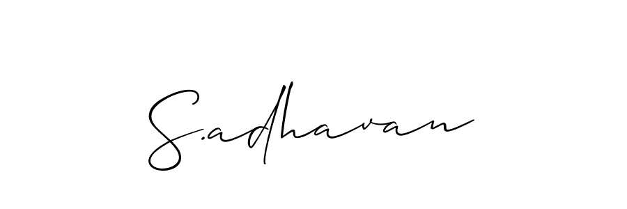 You should practise on your own different ways (Allison_Script) to write your name (S.adhavan) in signature. don't let someone else do it for you. S.adhavan signature style 2 images and pictures png