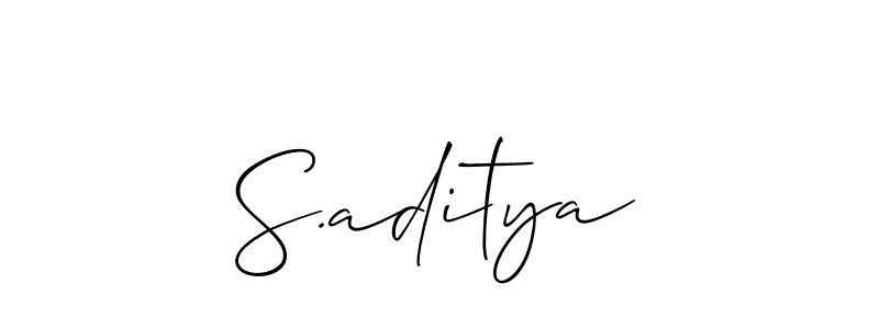 S.aditya stylish signature style. Best Handwritten Sign (Allison_Script) for my name. Handwritten Signature Collection Ideas for my name S.aditya. S.aditya signature style 2 images and pictures png