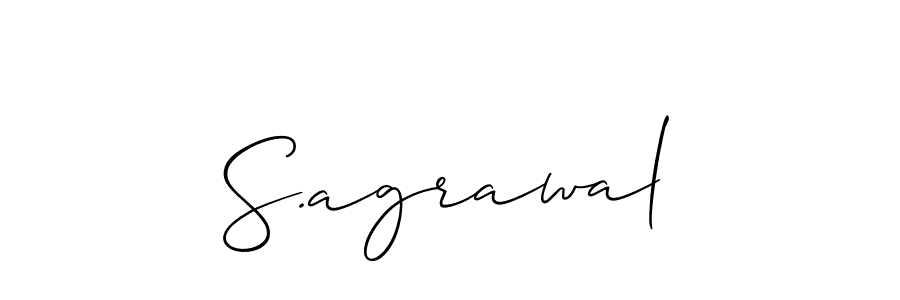 Design your own signature with our free online signature maker. With this signature software, you can create a handwritten (Allison_Script) signature for name S.agrawal. S.agrawal signature style 2 images and pictures png