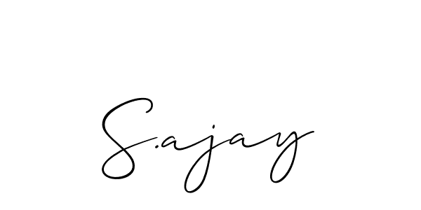 It looks lik you need a new signature style for name S.ajay. Design unique handwritten (Allison_Script) signature with our free signature maker in just a few clicks. S.ajay signature style 2 images and pictures png