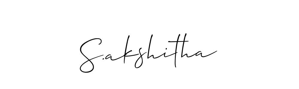 Create a beautiful signature design for name S.akshitha. With this signature (Allison_Script) fonts, you can make a handwritten signature for free. S.akshitha signature style 2 images and pictures png