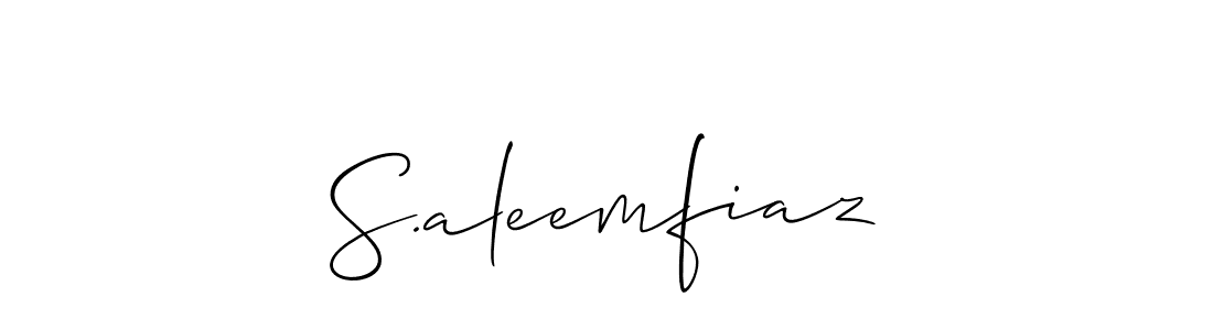 Also we have S.aleemfiaz name is the best signature style. Create professional handwritten signature collection using Allison_Script autograph style. S.aleemfiaz signature style 2 images and pictures png