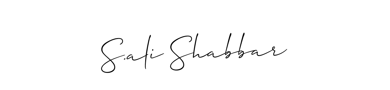 Allison_Script is a professional signature style that is perfect for those who want to add a touch of class to their signature. It is also a great choice for those who want to make their signature more unique. Get S.ali Shabbar name to fancy signature for free. S.ali Shabbar signature style 2 images and pictures png