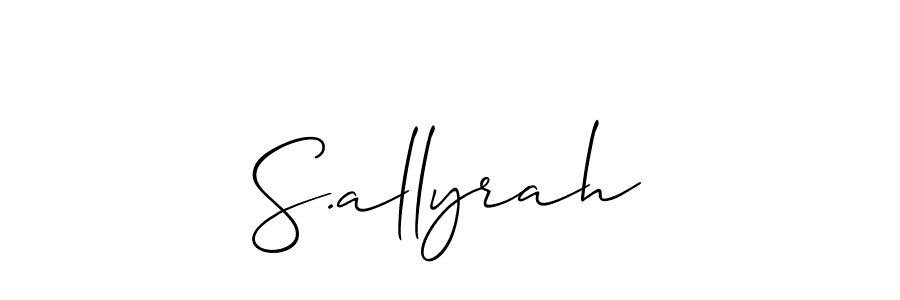 Best and Professional Signature Style for S.allyrah. Allison_Script Best Signature Style Collection. S.allyrah signature style 2 images and pictures png