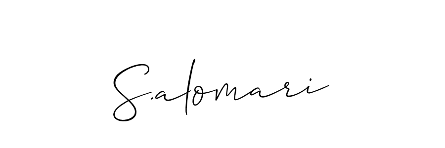 Create a beautiful signature design for name S.alomari. With this signature (Allison_Script) fonts, you can make a handwritten signature for free. S.alomari signature style 2 images and pictures png