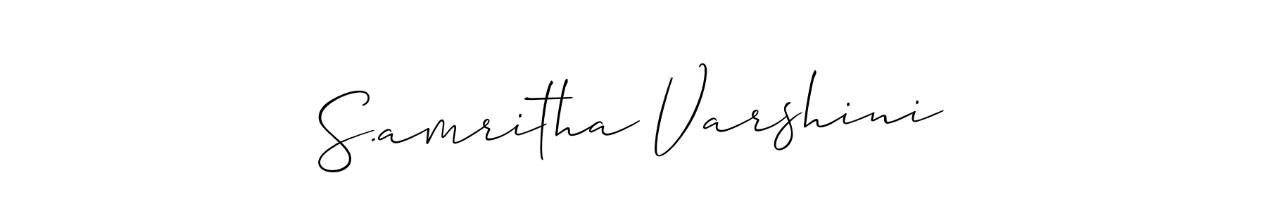 How to make S.amritha Varshini name signature. Use Allison_Script style for creating short signs online. This is the latest handwritten sign. S.amritha Varshini signature style 2 images and pictures png