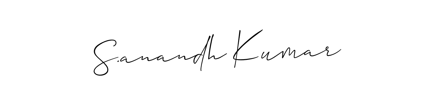 This is the best signature style for the S.anandh Kumar name. Also you like these signature font (Allison_Script). Mix name signature. S.anandh Kumar signature style 2 images and pictures png