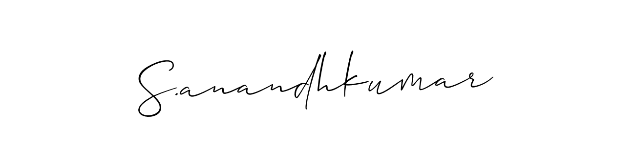 Make a beautiful signature design for name S.anandhkumar. With this signature (Allison_Script) style, you can create a handwritten signature for free. S.anandhkumar signature style 2 images and pictures png