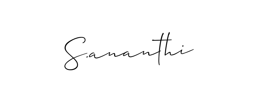 Create a beautiful signature design for name S.ananthi. With this signature (Allison_Script) fonts, you can make a handwritten signature for free. S.ananthi signature style 2 images and pictures png