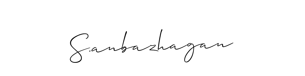 It looks lik you need a new signature style for name S.anbazhagan. Design unique handwritten (Allison_Script) signature with our free signature maker in just a few clicks. S.anbazhagan signature style 2 images and pictures png