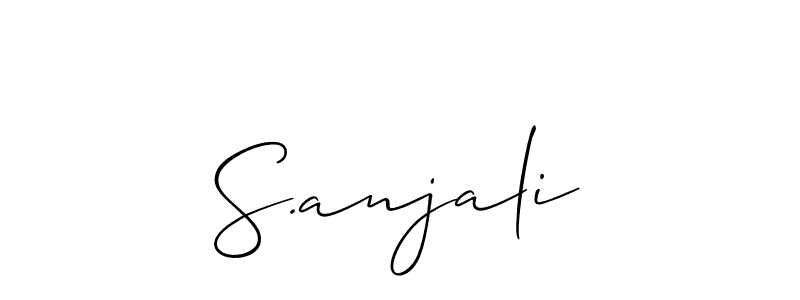 How to Draw S.anjali signature style? Allison_Script is a latest design signature styles for name S.anjali. S.anjali signature style 2 images and pictures png