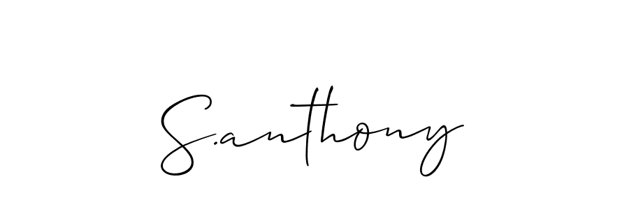 Also we have S.anthony name is the best signature style. Create professional handwritten signature collection using Allison_Script autograph style. S.anthony signature style 2 images and pictures png