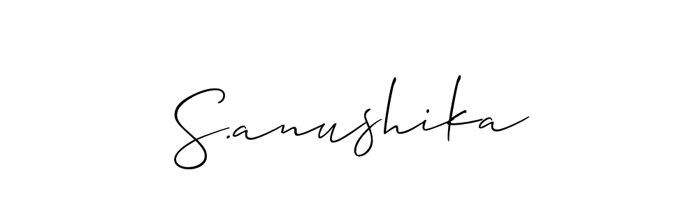 This is the best signature style for the S.anushika name. Also you like these signature font (Allison_Script). Mix name signature. S.anushika signature style 2 images and pictures png