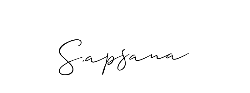 Once you've used our free online signature maker to create your best signature Allison_Script style, it's time to enjoy all of the benefits that S.apsana name signing documents. S.apsana signature style 2 images and pictures png