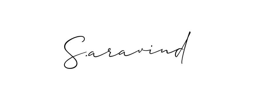You should practise on your own different ways (Allison_Script) to write your name (S.aravind) in signature. don't let someone else do it for you. S.aravind signature style 2 images and pictures png