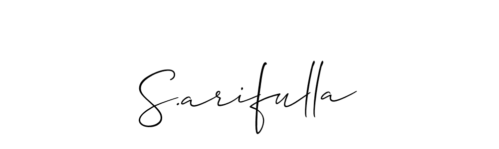 Make a beautiful signature design for name S.arifulla. With this signature (Allison_Script) style, you can create a handwritten signature for free. S.arifulla signature style 2 images and pictures png