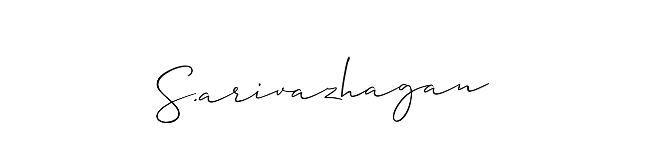 Best and Professional Signature Style for S.arivazhagan. Allison_Script Best Signature Style Collection. S.arivazhagan signature style 2 images and pictures png