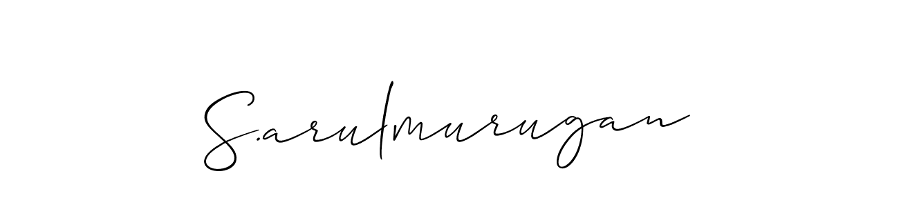 Allison_Script is a professional signature style that is perfect for those who want to add a touch of class to their signature. It is also a great choice for those who want to make their signature more unique. Get S.arulmurugan name to fancy signature for free. S.arulmurugan signature style 2 images and pictures png