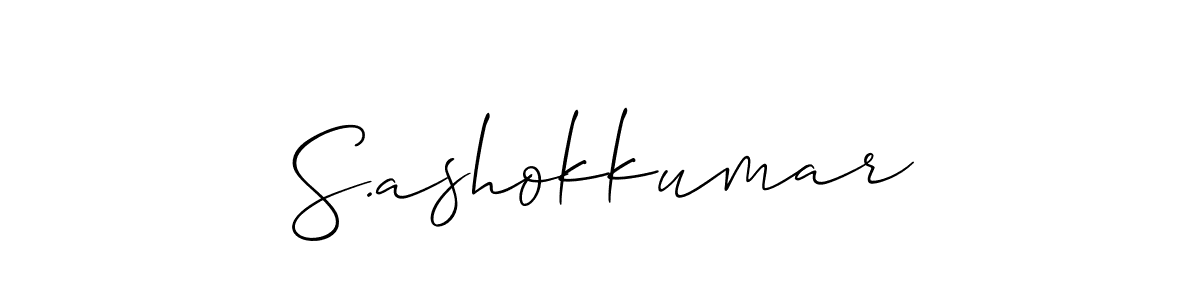 How to Draw S.ashokkumar signature style? Allison_Script is a latest design signature styles for name S.ashokkumar. S.ashokkumar signature style 2 images and pictures png