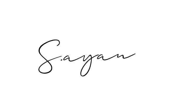 Once you've used our free online signature maker to create your best signature Allison_Script style, it's time to enjoy all of the benefits that S.ayan name signing documents. S.ayan signature style 2 images and pictures png