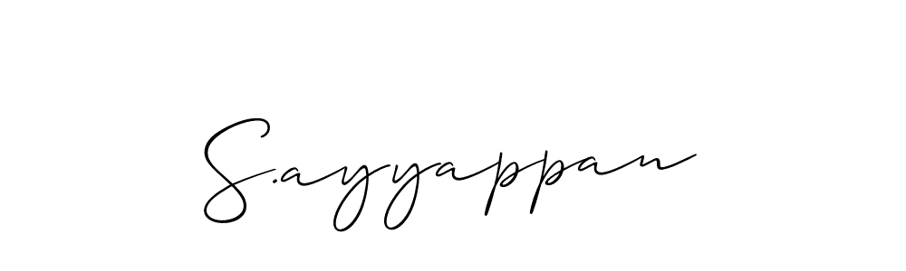 Also we have S.ayyappan name is the best signature style. Create professional handwritten signature collection using Allison_Script autograph style. S.ayyappan signature style 2 images and pictures png