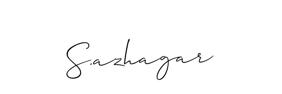 if you are searching for the best signature style for your name S.azhagar. so please give up your signature search. here we have designed multiple signature styles  using Allison_Script. S.azhagar signature style 2 images and pictures png