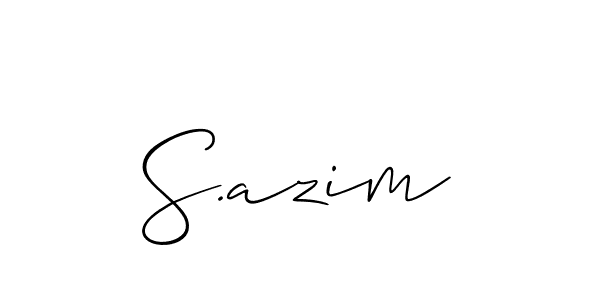 This is the best signature style for the S.azim name. Also you like these signature font (Allison_Script). Mix name signature. S.azim signature style 2 images and pictures png
