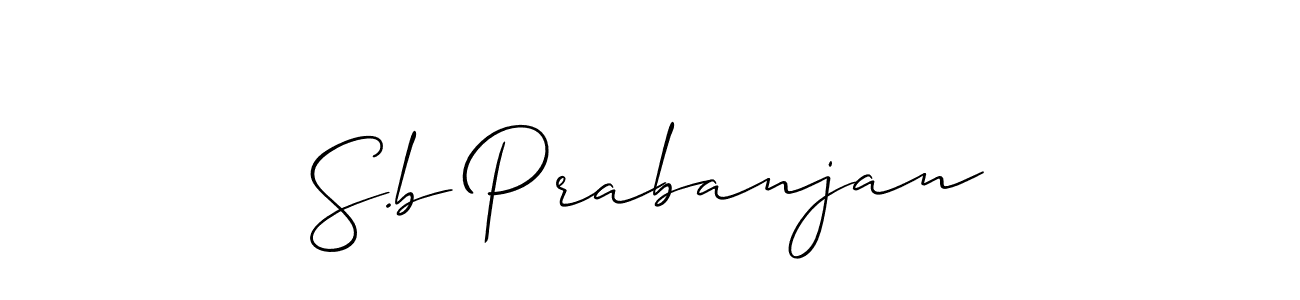 You should practise on your own different ways (Allison_Script) to write your name (S.b Prabanjan) in signature. don't let someone else do it for you. S.b Prabanjan signature style 2 images and pictures png