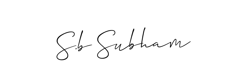 Allison_Script is a professional signature style that is perfect for those who want to add a touch of class to their signature. It is also a great choice for those who want to make their signature more unique. Get S.b Subham name to fancy signature for free. S.b Subham signature style 2 images and pictures png