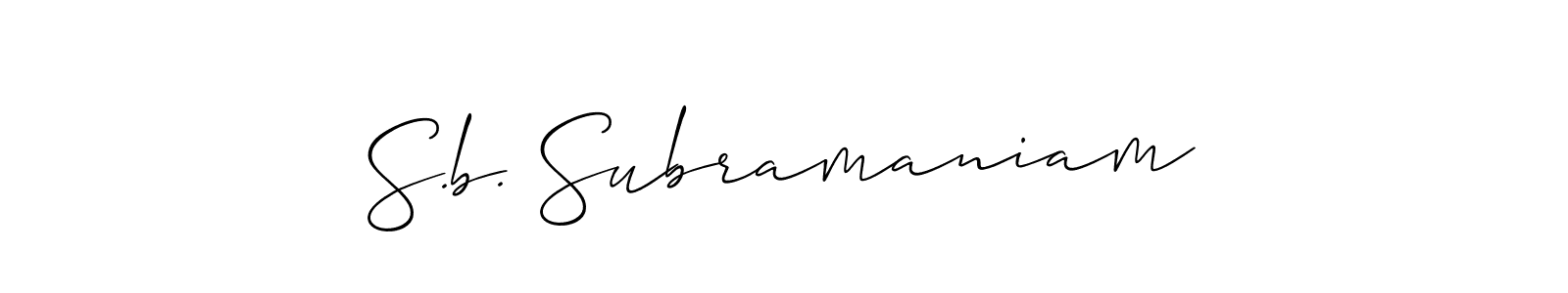 This is the best signature style for the S.b. Subramaniam name. Also you like these signature font (Allison_Script). Mix name signature. S.b. Subramaniam signature style 2 images and pictures png