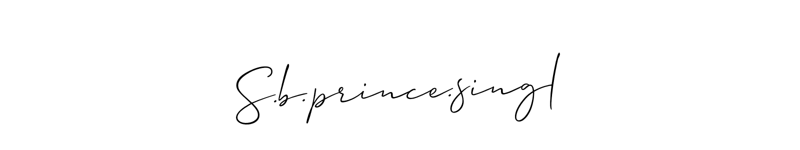 Also You can easily find your signature by using the search form. We will create S.b.prince.singl name handwritten signature images for you free of cost using Allison_Script sign style. S.b.prince.singl signature style 2 images and pictures png