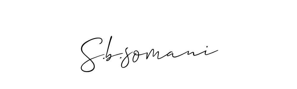 S.b.somani stylish signature style. Best Handwritten Sign (Allison_Script) for my name. Handwritten Signature Collection Ideas for my name S.b.somani. S.b.somani signature style 2 images and pictures png