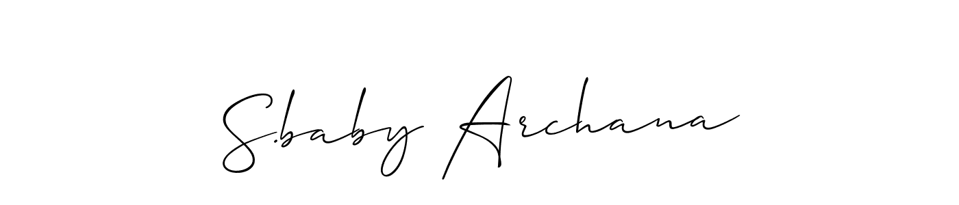 How to Draw S.baby Archana signature style? Allison_Script is a latest design signature styles for name S.baby Archana. S.baby Archana signature style 2 images and pictures png