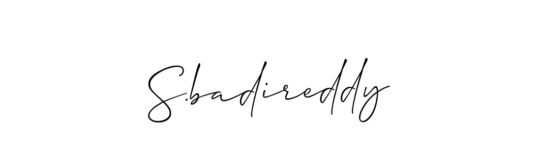 Create a beautiful signature design for name S.badireddy. With this signature (Allison_Script) fonts, you can make a handwritten signature for free. S.badireddy signature style 2 images and pictures png