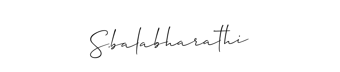 Design your own signature with our free online signature maker. With this signature software, you can create a handwritten (Allison_Script) signature for name S.balabharathi. S.balabharathi signature style 2 images and pictures png