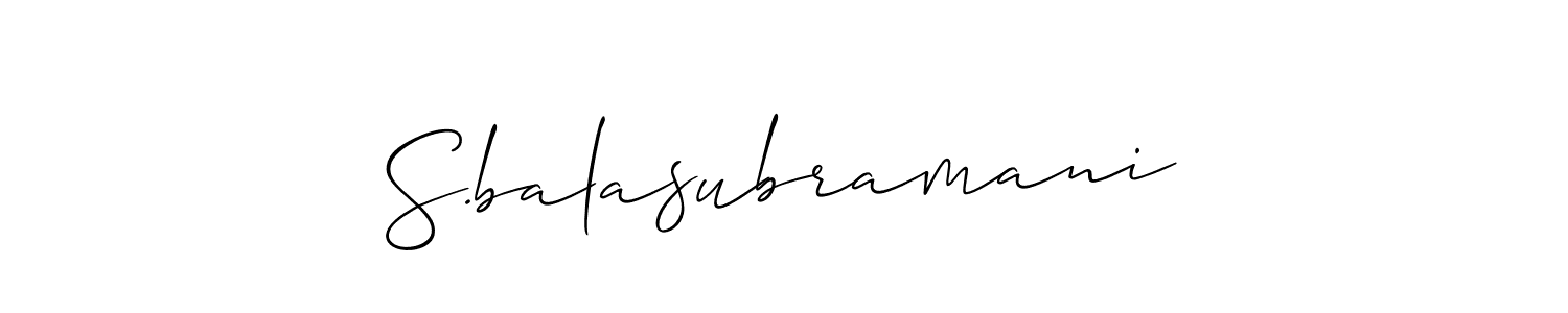 Create a beautiful signature design for name S.balasubramani. With this signature (Allison_Script) fonts, you can make a handwritten signature for free. S.balasubramani signature style 2 images and pictures png