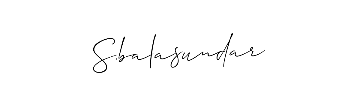 Best and Professional Signature Style for S.balasundar. Allison_Script Best Signature Style Collection. S.balasundar signature style 2 images and pictures png