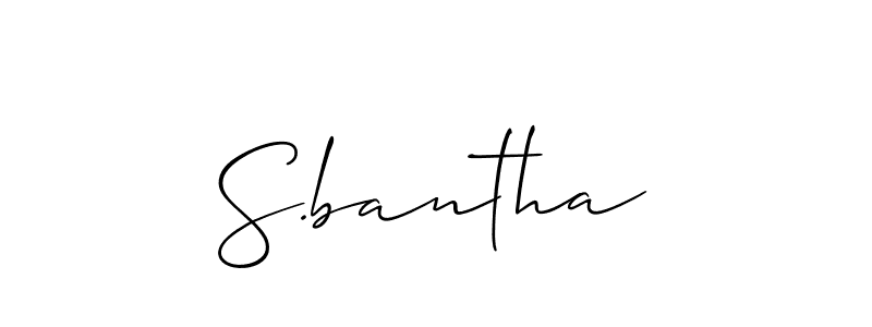 S.bantha stylish signature style. Best Handwritten Sign (Allison_Script) for my name. Handwritten Signature Collection Ideas for my name S.bantha. S.bantha signature style 2 images and pictures png