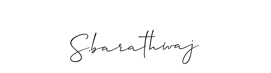 Create a beautiful signature design for name S.barathwaj. With this signature (Allison_Script) fonts, you can make a handwritten signature for free. S.barathwaj signature style 2 images and pictures png