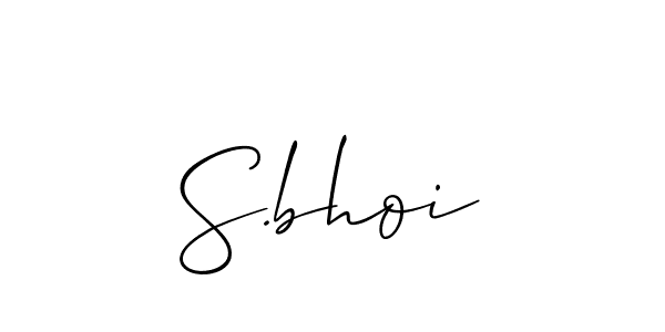Also we have S.bhoi name is the best signature style. Create professional handwritten signature collection using Allison_Script autograph style. S.bhoi signature style 2 images and pictures png