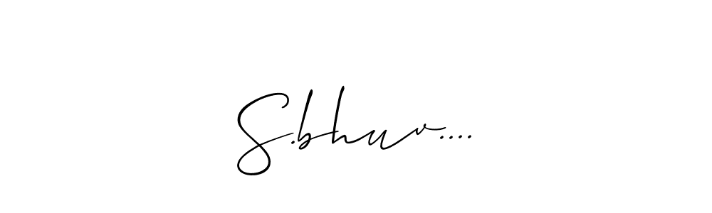 Design your own signature with our free online signature maker. With this signature software, you can create a handwritten (Allison_Script) signature for name S.bhuv..... S.bhuv.... signature style 2 images and pictures png