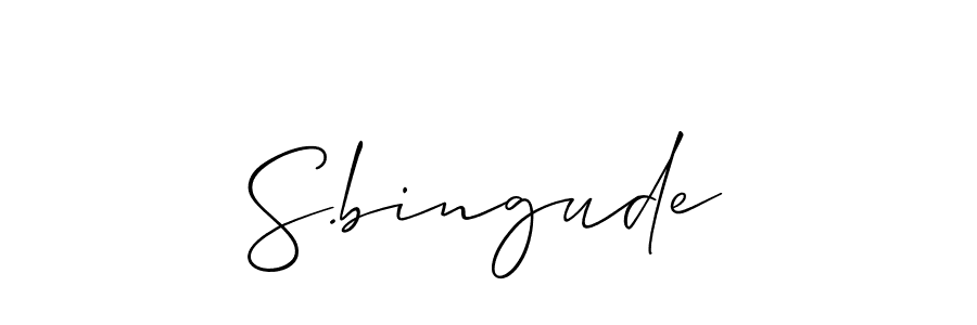 Use a signature maker to create a handwritten signature online. With this signature software, you can design (Allison_Script) your own signature for name S.bingude. S.bingude signature style 2 images and pictures png