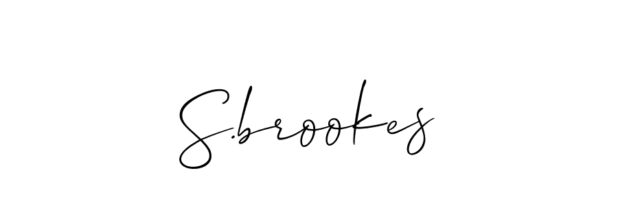 How to make S.brookes name signature. Use Allison_Script style for creating short signs online. This is the latest handwritten sign. S.brookes signature style 2 images and pictures png